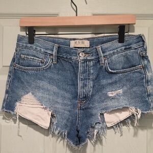 We The Free Distressed Blue Jean Shorts